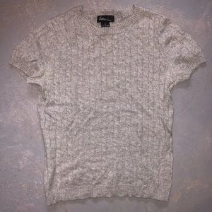 cable knit cashmere shirt